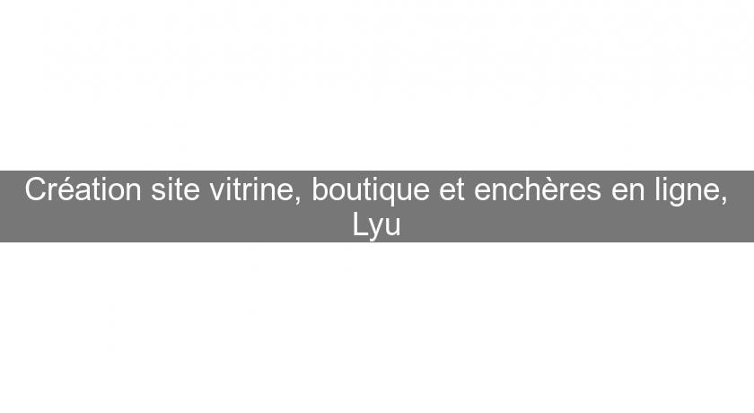 Création site vitrine, boutique et enchères en ligne, Lyu