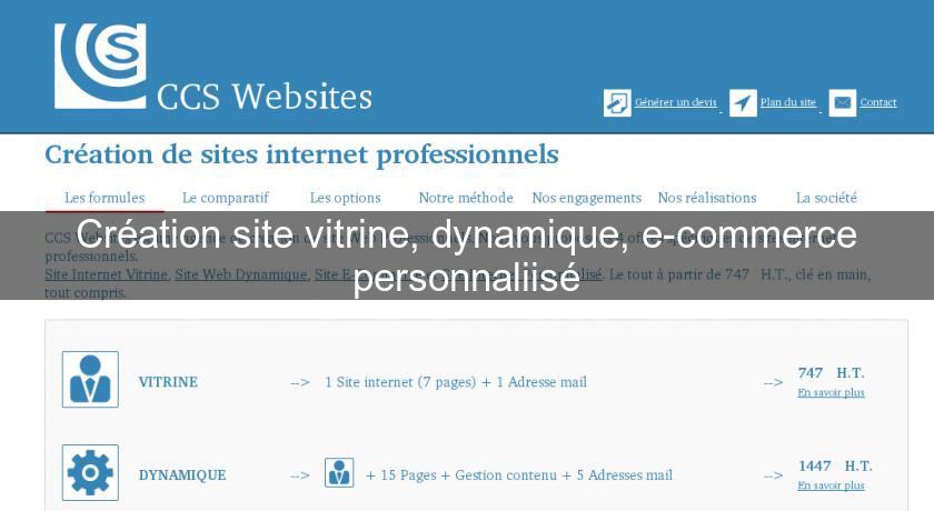Création site vitrine, dynamique, e-commerce personnaliisé Création site vitrine, dynamique, e-commerce personnaliisé