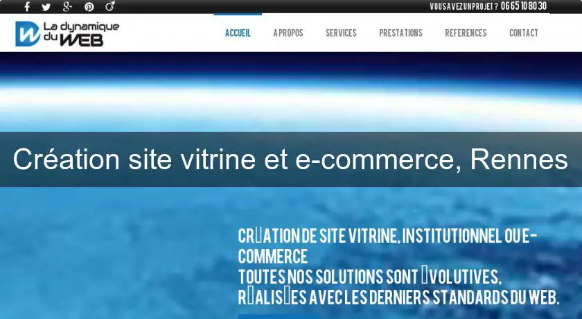 Création site vitrine et e-commerce, Rennes