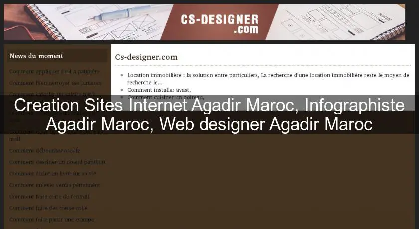 Creation Sites Internet Agadir Maroc, Infographiste Agadir Maroc, Web designer Agadir Maroc