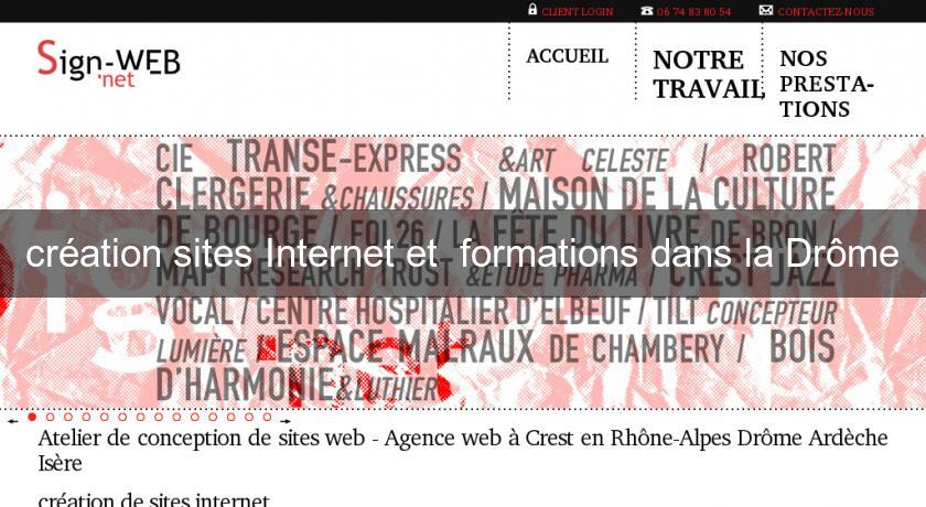 création sites Internet et  formations dans la Drôme