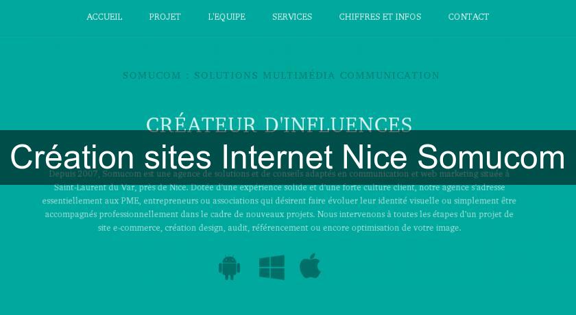 Création sites Internet Nice Somucom