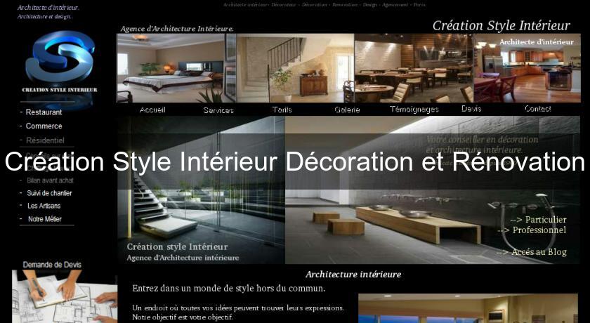 Création Style Intérieur Décoration et Rénovation Création Style Intérieur Décoration et Rénovation