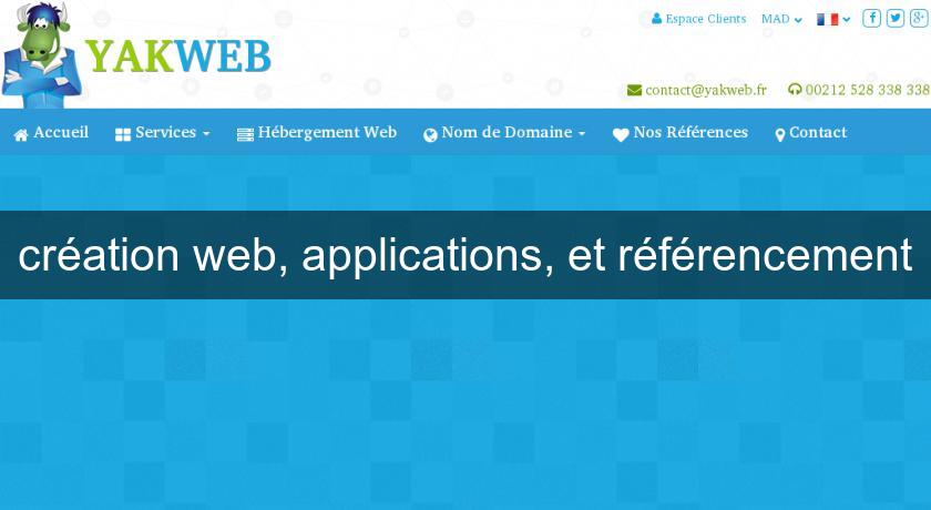 création web, applications, et référencement