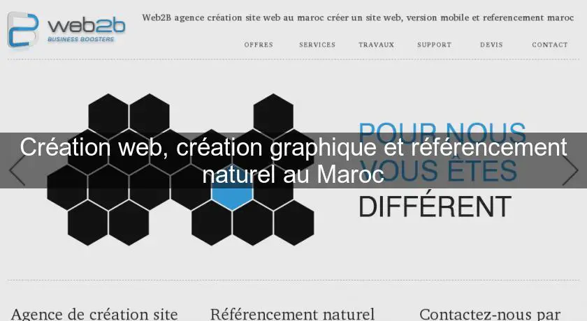 Création web, création graphique et référencement naturel au Maroc