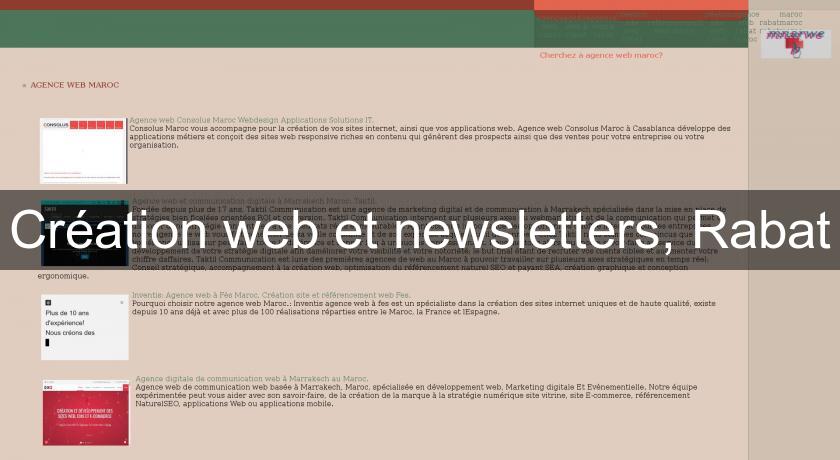 Création web et newsletters, Rabat