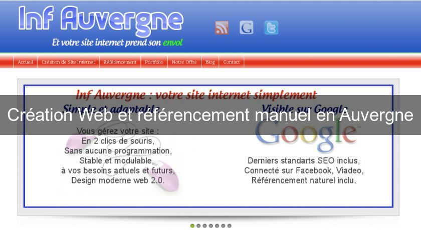 Création Web et référencement manuel en Auvergne Création Web et référencement manuel en Auvergne