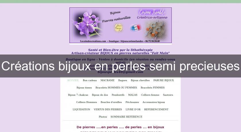 Créations bijoux en perles semi precieuses Créations bijoux en perles semi precieuses