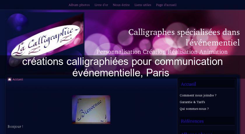 créations calligraphiées pour communication événementielle, Paris créations calligraphiées pour communication événementielle, Paris