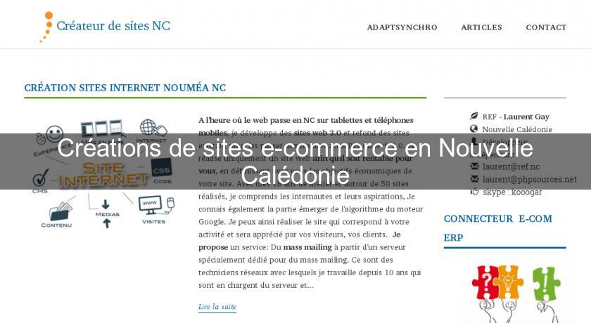 Créations de sites e-commerce en Nouvelle Calédonie Créations de sites e-commerce en Nouvelle Calédonie