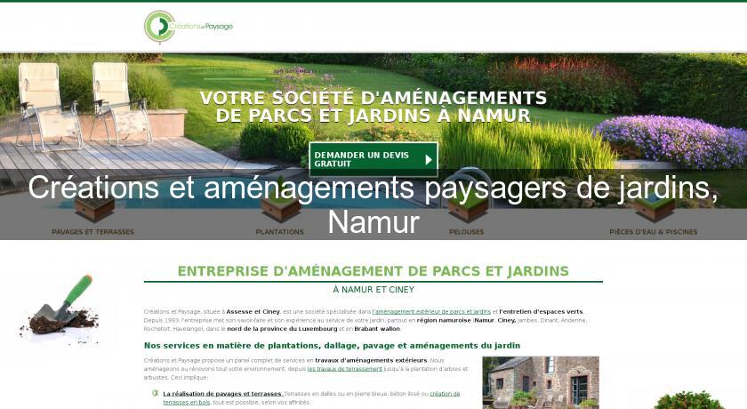 Créations et aménagements paysagers de jardins, Namur