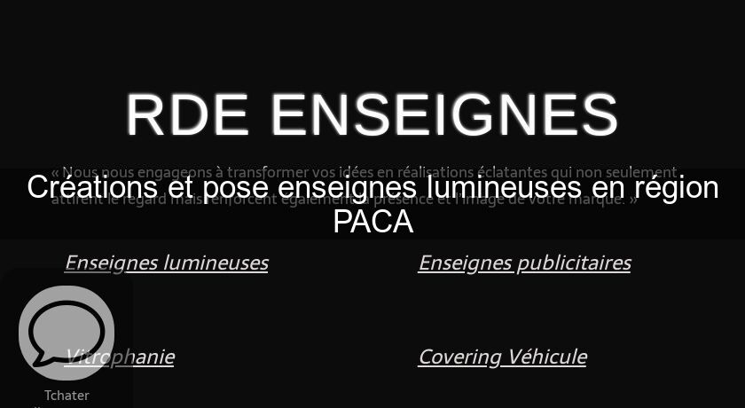 Créations et pose enseignes lumineuses en région PACA