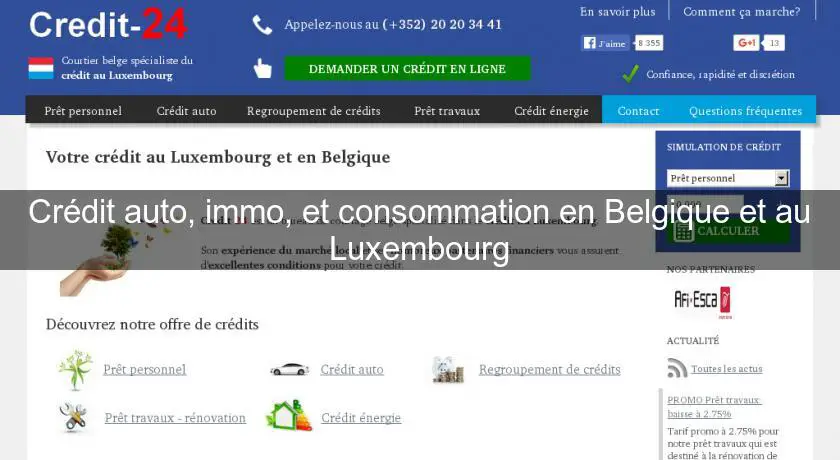 Crédit auto, immo, et consommation en Belgique et au Luxembourg