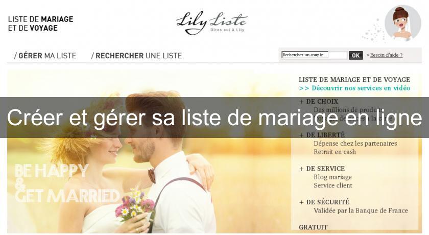 Créer et gérer sa liste de mariage en ligne