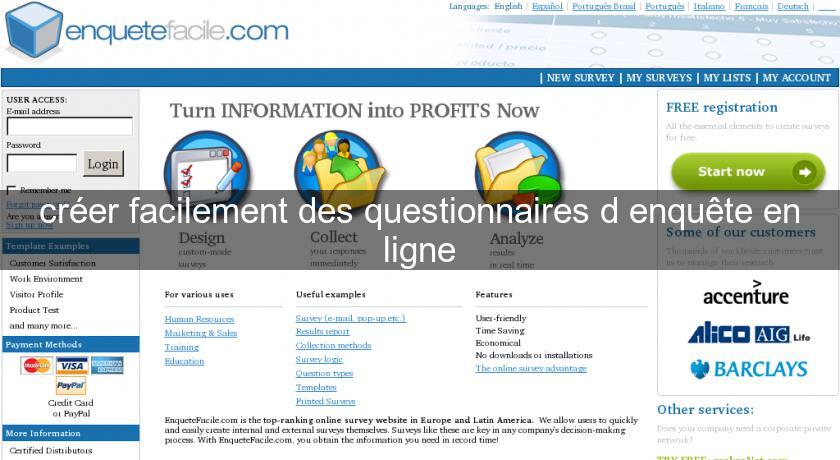 créer facilement des questionnaires d'enquête en ligne créer facilement des questionnaires d'enquête en ligne