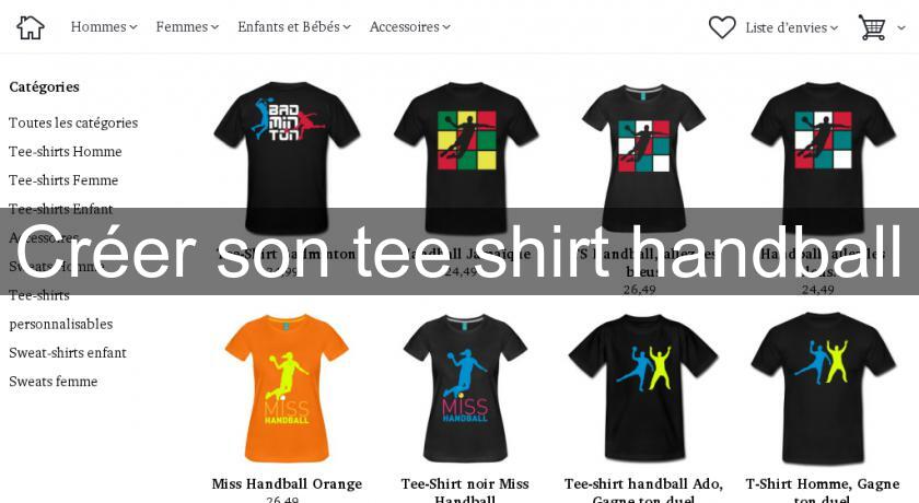 Créer son tee shirt handball Créer son tee shirt handball
