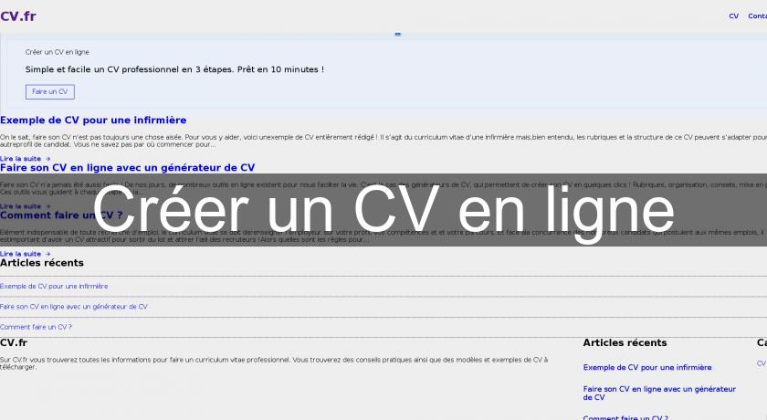 Créer un CV en ligne