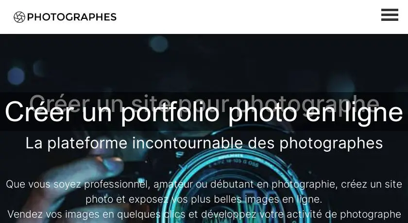 Créer un portfolio photo en ligne