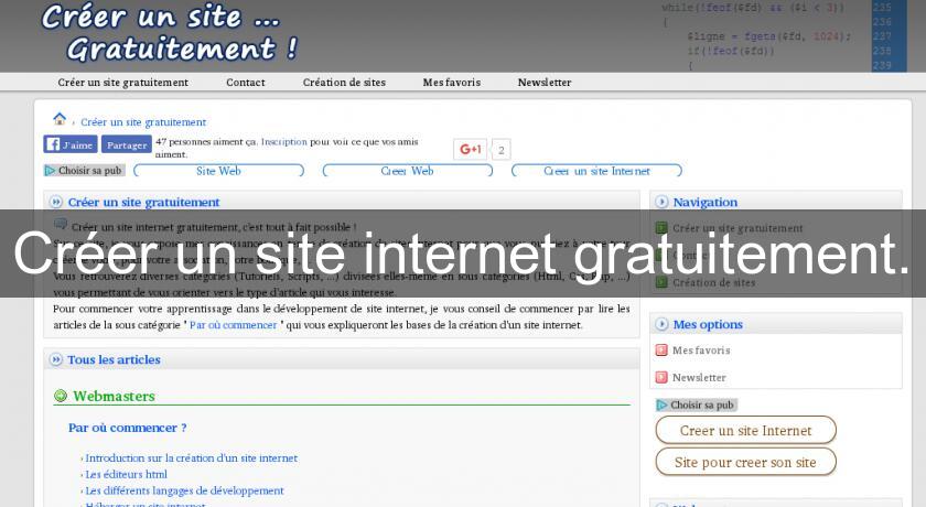 Créer un site internet gratuitement.