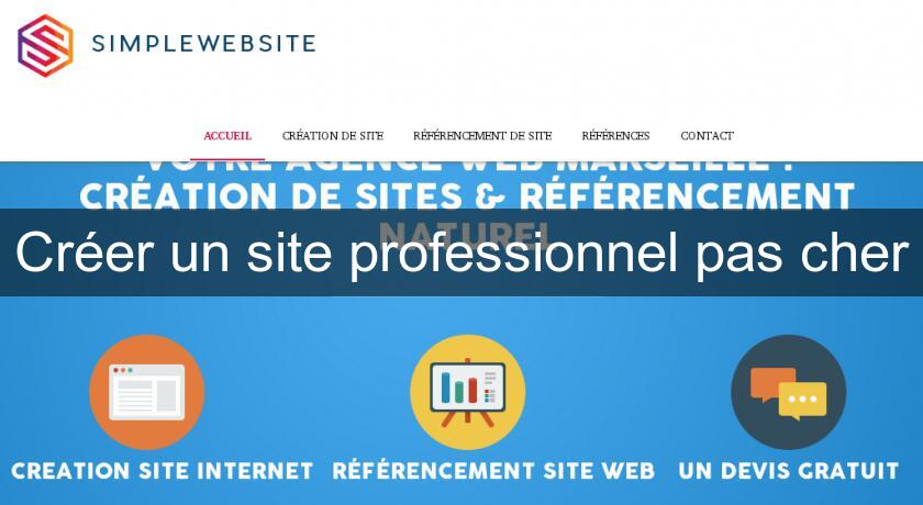 Créer un site professionnel pas cher