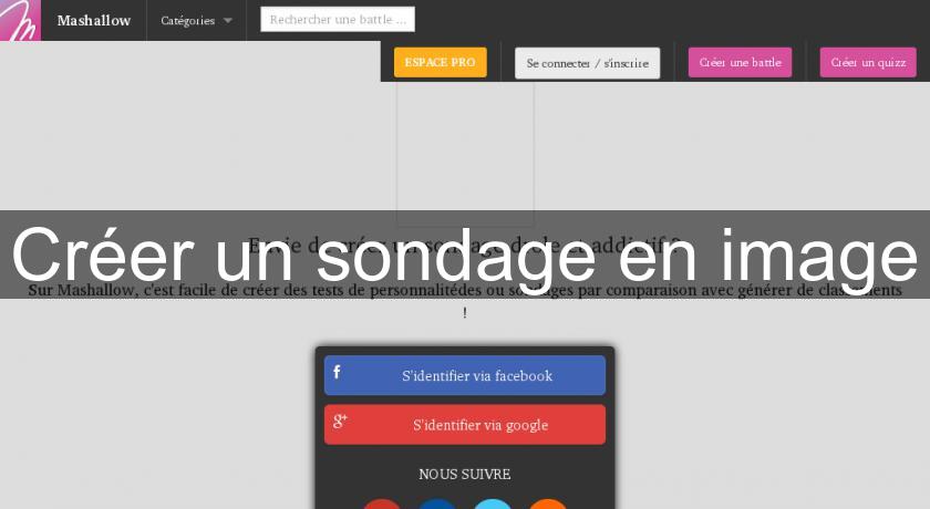 Créer un sondage en image Créer un sondage en image