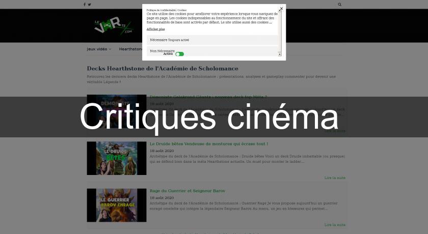 Critiques cinéma 