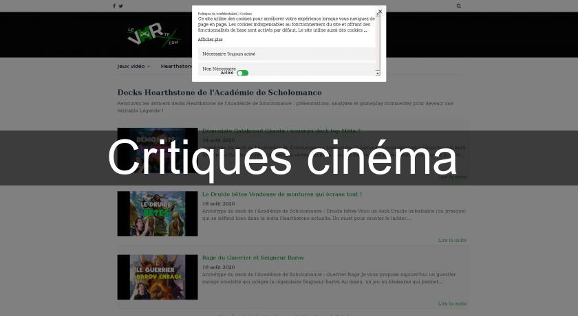 Critiques cinéma Critiques cinéma