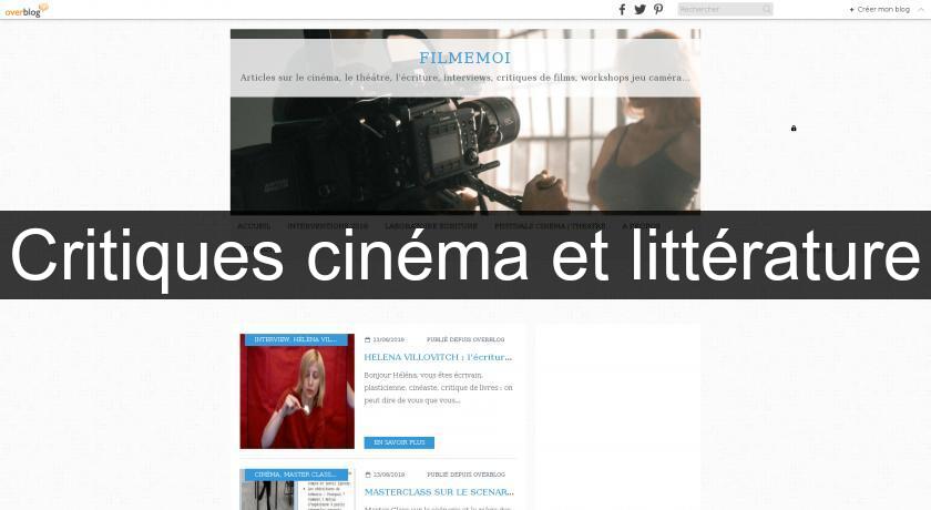 Critiques cinéma et littérature