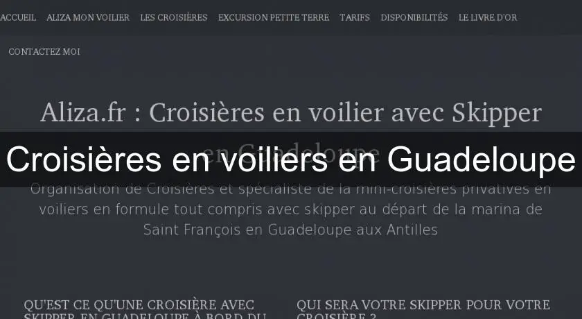 Croisières en voiliers en Guadeloupe