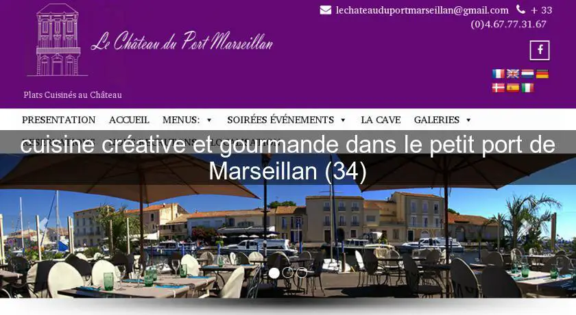 cuisine créative et gourmande dans le petit port de Marseillan (34)