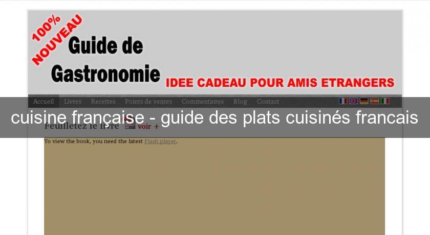 cuisine française - guide des plats cuisinés francais