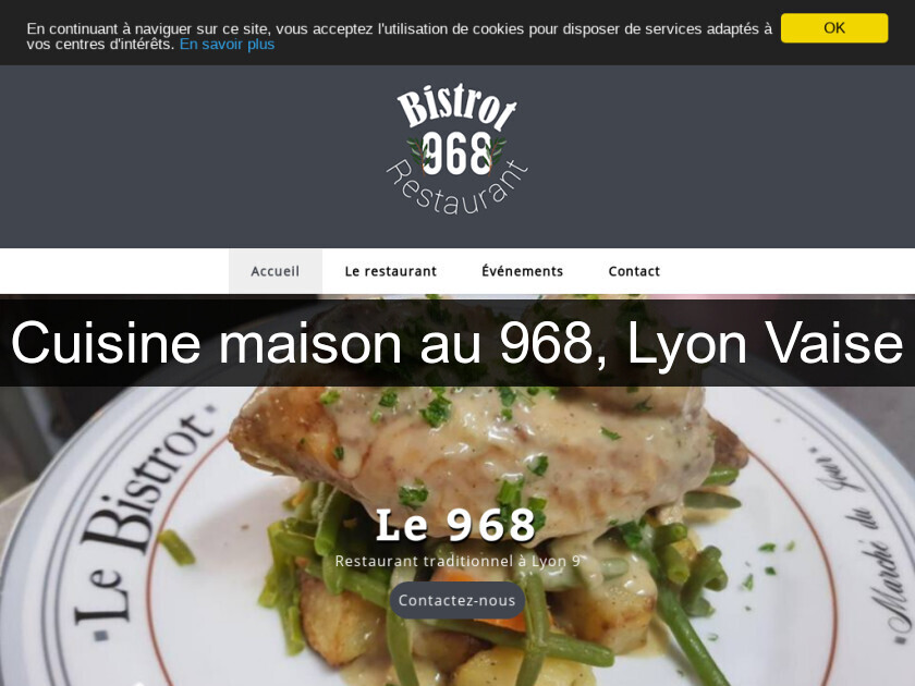 Cuisine maison au 968, Lyon Vaise