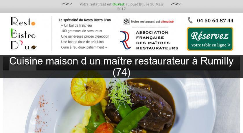 Cuisine maison d'un maître restaurateur à Rumilly (74)