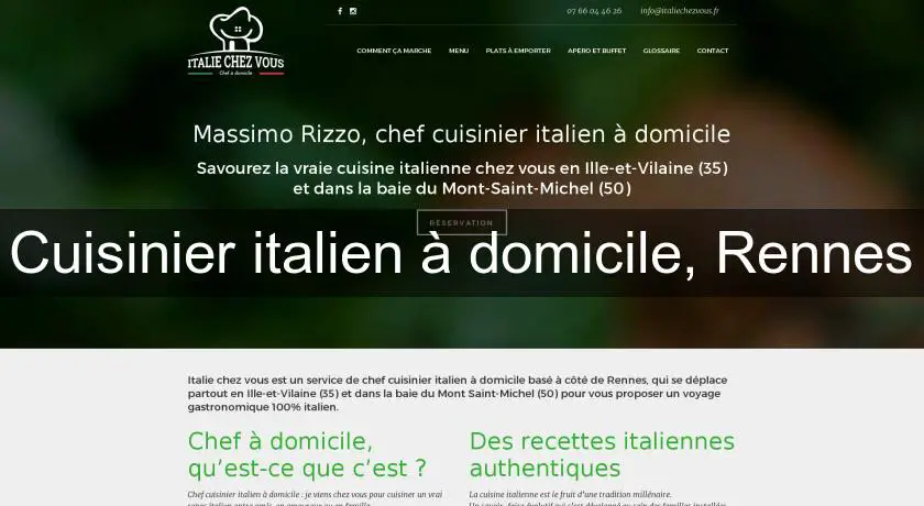 Cuisinier italien à domicile, Rennes