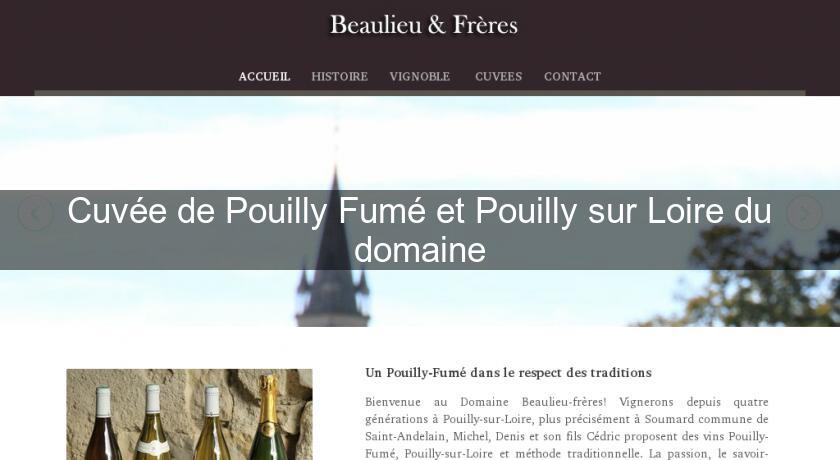 Cuvée de Pouilly Fumé et Pouilly sur Loire du domaine Cuvée de Pouilly Fumé et Pouilly sur Loire du domaine