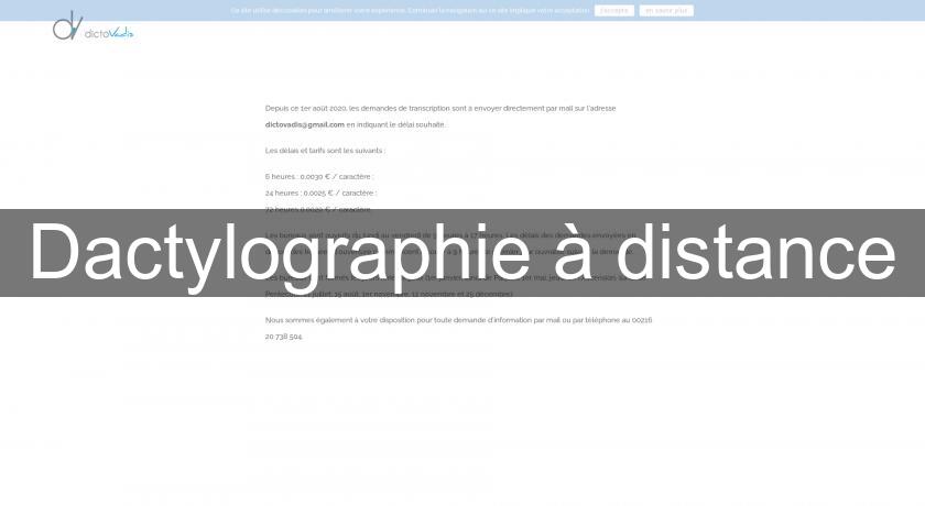 Dactylographie à distance Dactylographie à distance