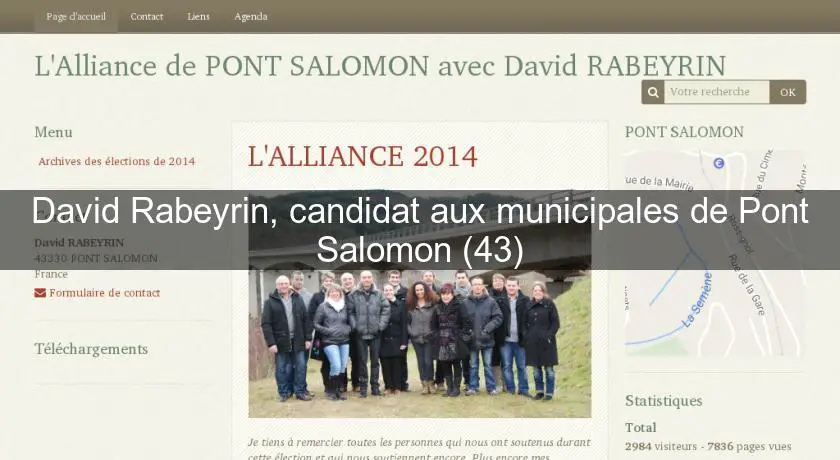David Rabeyrin, candidat aux municipales de Pont Salomon (43)