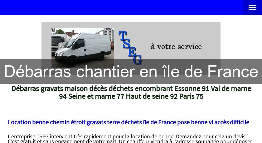 Débarras chantier en île de France Débarras chantier en île de France