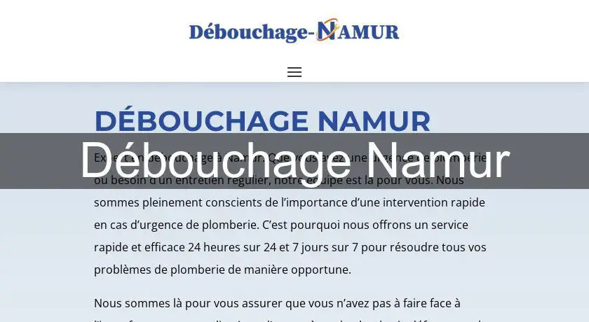 Débouchage Namur