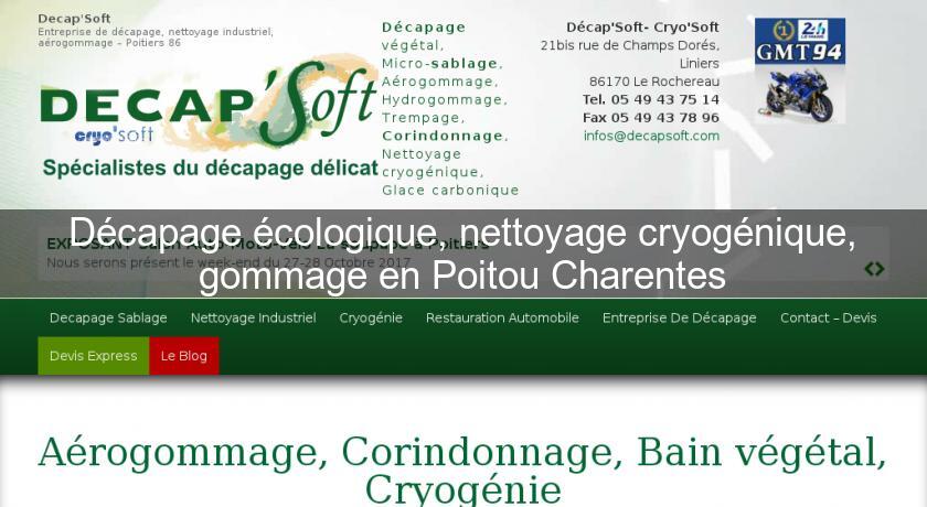 Décapage écologique, nettoyage cryogénique, gommage en Poitou Charentes Décapage écologique, nettoyage cryogénique, gommage en Poitou Charentes