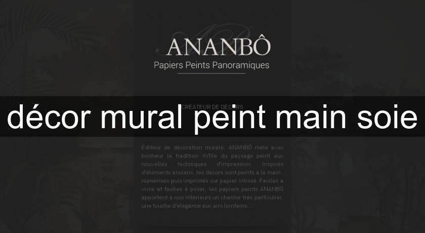 décor mural peint main soie décor mural peint main soie