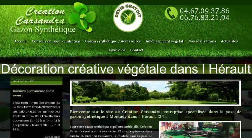 Décoration créative végétale dans l'Hérault