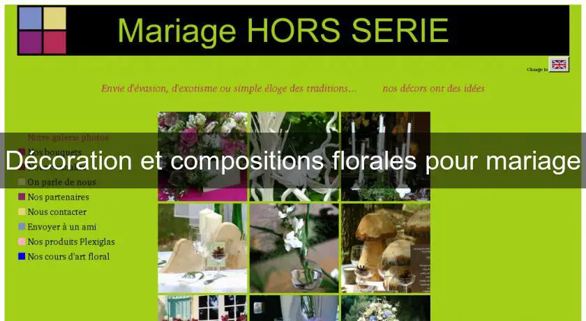 Décoration et compositions florales pour mariage