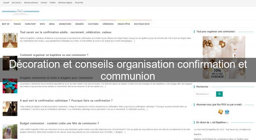 Décoration et conseils organisation confirmation et communion Décoration et conseils organisation confirmation et communion