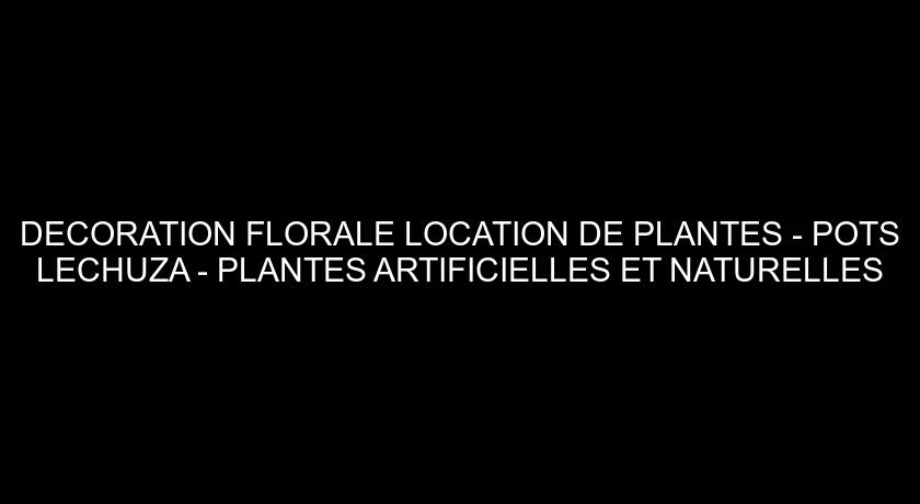 DECORATION FLORALE LOCATION DE PLANTES - POTS LECHUZA - PLANTES ARTIFICIELLES ET NATURELLES