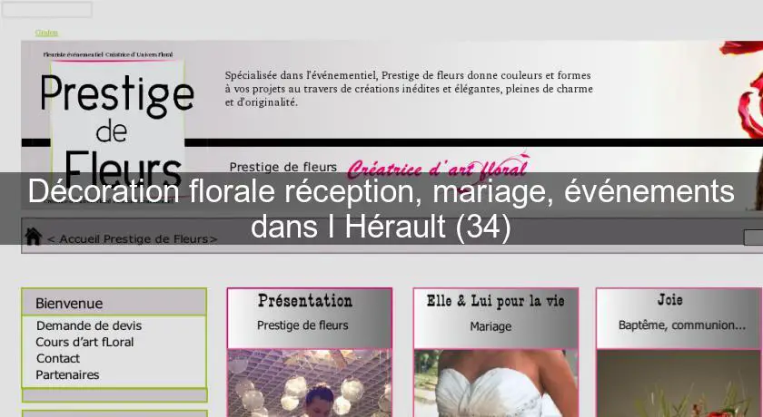 Décoration florale réception, mariage, événements dans l'Hérault (34)
