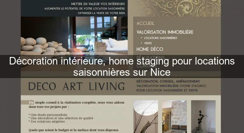 Décoration intérieure, home staging pour locations saisonnières sur Nice