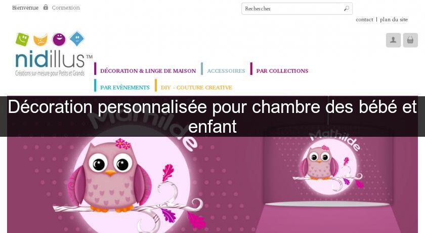 Décoration personnalisée pour chambre des bébé et enfant