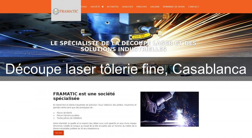 Découpe laser tôlerie fine, Casablanca