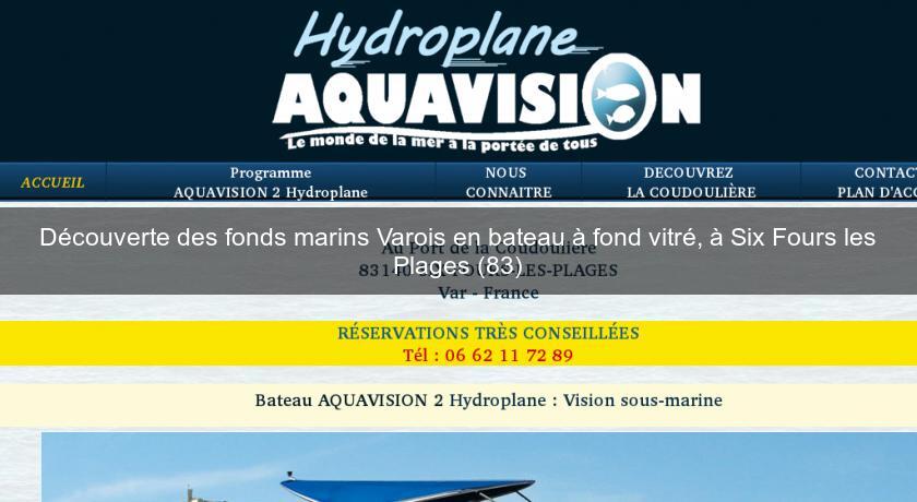 Découverte des fonds marins Varois en bateau à fond vitré, à Six Fours les Plages (83)